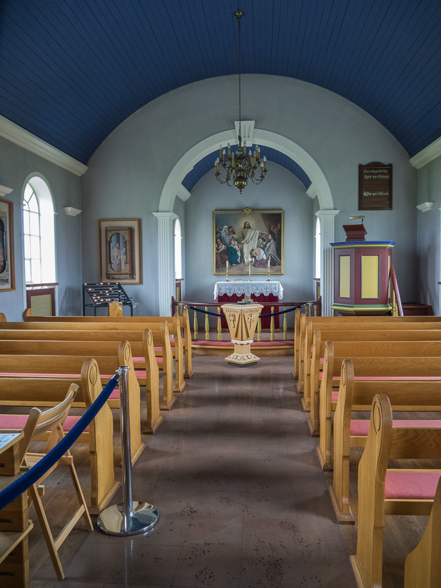 Church at Glauber Farm Museum, Akureyri.