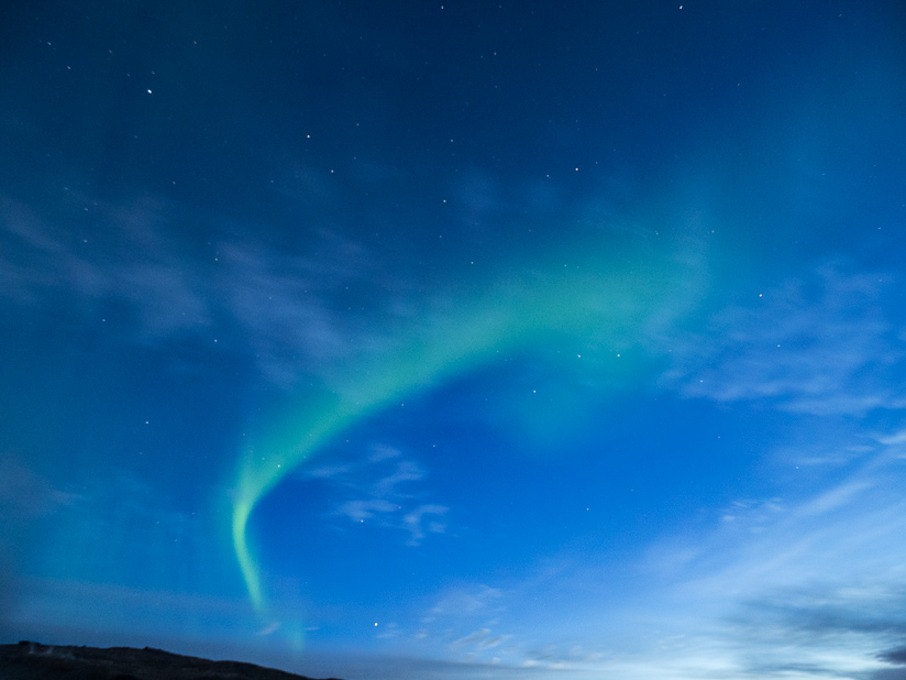 Aurora Borealis at Hverfell, Mývatn, North East Region