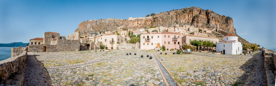 Monemvasia, 180 degree Panorama